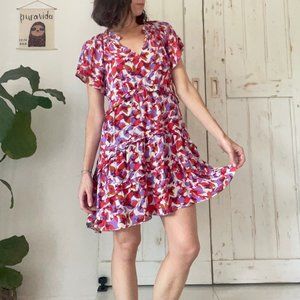 By Anthropologie Robin Tiered Mini Dress in Pink/Rose - Size XS  - NWOT